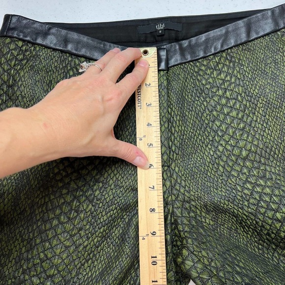 Tibi New‎ York Womens Snake Print Skinny Ankle Pants 6 Mid-Rise Green - Picture 12 of 14